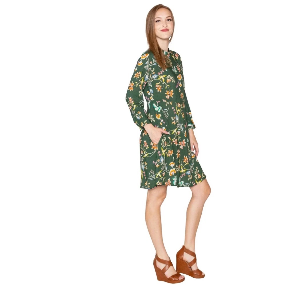 VELVET by Graham & Spencer Juliet Floral Mock Neck Dress S NWT